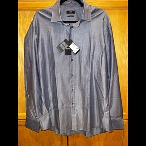 Hugo Boss Slim Fit Jenno Dress Shirt - Navy - Size 17 - NWT